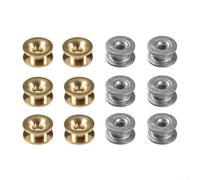 Qualoramall Lot de 12 manchons décoratifs en laiton et aluminium pour têtes de coupe d'herbe à 2 rangées compatibles avec les tondeuses à gazon électriques pour le jardinage