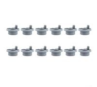 Qualoramall Lot de 12 roulettes de rechange pour panier inférieur de lave-vaisselle Bosch Balex - En plastique gris - Rotation lisse - Accessoires pour panier inférieur (C)