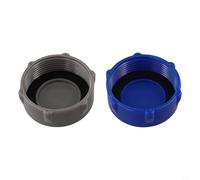 Qualoramall Lot de 2 bouchons de valve de vidange pour piscine hors sol Coleman, pièce de rechange P6D1158 P6H1158 P01006 P01010, couvercle de drainage anti-fuite en plastique nylon, bleu et gris