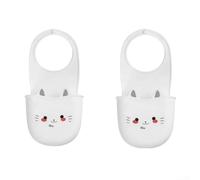 Qualoramall Lot de 2 étagères de rangement pour évier de cuisine avec panier à suspendre, éponge en plastique et porte-tissu, organiseur de séparation sec et humide pour brosses à vaisselle