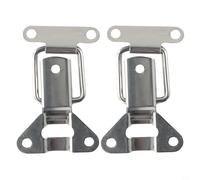 Qualoramall Lot de 2 loquets en acier inoxydable 304 pour boîtes à outils, boîtes à bijoux et colliers, fermoir de porte argenté avec haute résistance à l'usure
