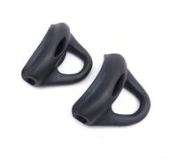 Qualoramall Lot de 2 paires d'ailettes de plongée avec boucles à dégagement rapide pour tubes de 12 mm de diamètre extérieur en caoutchouc antidérapant Noir