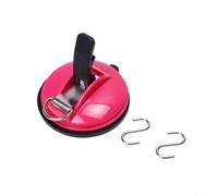 Qualoramall Lot de 2 ventouses pour auvent de camping, toit de voiture, 13 cm, avec crochets en S, noir et rouge (3)