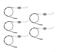 Qualoramall Lot de 5 électrodes d'allumage pour barbecue à gaz et cuisinière M10 Filetage céramique 58 mm avec fil de 30 cm Pièces de rechange résistantes aux hautes températures Compatible avec les