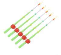 Qualoramall Lot de 5 embouts de canne à pêche sur glace ABS pour équipement de pêche d'hiver Blanc/vert 104 mm