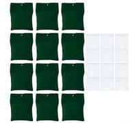 Qualoramall Lot de 8/12 sacs de lestage en toile robuste de 425,2 g avec clips et sacs intérieurs refermables en polyéthylène pour sécuriser les rideaux de pavillon, nappes, drapeaux A (12 pièces)