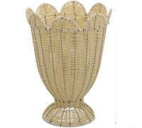 Qualoramall Panier moderne en rotin tressé fait à la main pour décoration d'intérieur, beige (B)