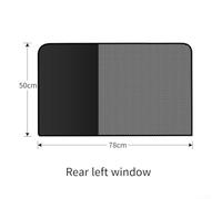 Qualoramall Pare-soleil pour fenêtre latérale de voiture avec visière en maille double couche - Bouclier UV - Fixation magnétique - Tissu respirant pour voitures, SUV, monospaces, noir (arrière gauche