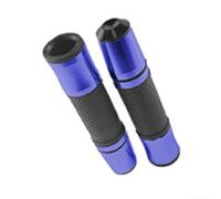 Qualoramall Poignées de guidon de moto en aluminium CNC antidérapant en caoutchouc pour commande d'accélérateur compatible avec la plupart des motos et vélos - Noir et rouge - Bleu