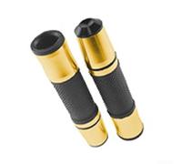 Qualoramall Poignées de guidon de moto en aluminium CNC antidérapant en caoutchouc pour commande d'accélérateur compatible avec la plupart des motos et vélos - Noir/rouge (doré)