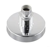 Qualoramall Pomme de douche à effet pluie ABS de 10,2 cm, fixation murale fixe avec rotule réglable pivotante à 360 ° en laiton, limiteur d'eau amovible et filtre d'écran, installation facile (argent)