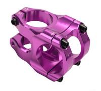 Qualoramall Potence de guidon de vélo en alliage d'aluminium CNC ultra léger pour VTT, vélos de route, 31,8 x 35 mm (violet)