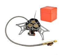 Qualoramall Réchaud à gaz de camping portable d'extérieur coupe-vent 3 têtes 5800 W brûleur de camping pliable ultra léger pour randonnée, pique-nique, barbecue