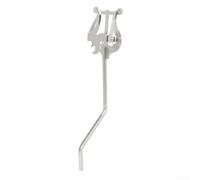 Qualoramall Support de lyre doré pour saxophone alto et ténor, support de partition en cuivre pur avec support carré de 4 mm pour fanfare et spectacle (argenté)