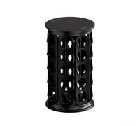 Qualoramall Support de rangement rotatif pour capsules de café avec 40 emplacements pour dosettes, matériau ABS, support de comptoir pivotant à 360° pour cuisine ou salon, compact (noir)