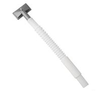 Qualoramall SUS304 Tuyau de trop-plein pour évier avec tuyau flexible en PVC, diamètre intérieur de 21,5 mm, longueur réglable de 230 à 530 mm, bonde d'évacuation grise pour évier de cuisine