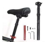 Qualoramall Tige de selle de vélo en alliage d'aluminium - Amortisseur de chocs de 350 mm de diamètre - Options de 25,4 à 34,9 mm avec ressort réglable (28,6 mm)