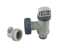 Qualoramall Valve à piston de piscine et adaptateur de tuyau de type B de rechange pour piscines hors sol Intex, vanne d'arrêt avec joints pour connexion de pompe de filtre à sable, kit de raccord en