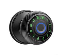 Qualoramall Verrou à bille intelligent avec reconnaissance d'empreintes digitales et technologie anti-peep par mot de passe pour la sécurité de la maison, serrure de porte en métal avec mode toujours