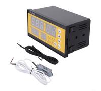 Qualoramall ZL-7918A pour contrôleur d'incubateur d'oeufs avec contrôle de la température et de l'humidité, écran LCD multifonction, 7 relais de sortie, AC100-240 V pour culture de champignons, climat
