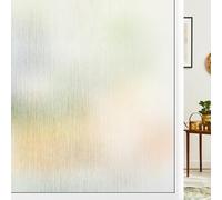 Qualsen Film Fenetre Anti Regard, Opaque Film Occultant Fenêtre Films Electrostatique pour Vitre Brise Vue Fenetre Vitrage pour Chambres et Bureau, Motif en Soie Blanche (44.3x200 cm)