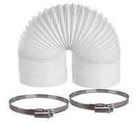 Qualtex Tuyau de ventilation universel extra long pour sèche-linge 4 m et 2 clips de serrage pour sèche-linge Hotpoint Whiteknight, Beko Bosch, Electrolux etc.
