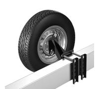 Qualward Porte-pneu de secours pour remorque avec revêtement en poudre noire