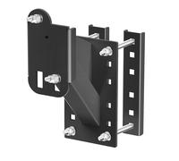 Qualward Support de pneu de secours, support de pneu de secours pour remorque, revêtement poudré en acier noir, convient aux roues de remorque à 4, 5 et 6 pattes sur des modèles de boulons de 10,2 cm,