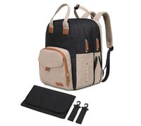 Qualyphant Sac à dos à langer extra large pour deux enfants jumeaux - Sac extensible pour bébé (26-36 L), deux grands compartiments - Comprend un matelas à langer et des sangles de poussette, unisexe
