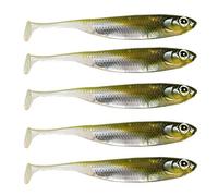 QualyQualy Leurres Souples de Pêche Shad Leurre Souple de Pêche en Silicone Leurre Peche pour Brochet Truite Perche 7cm-8cm-10cm-12,5cm