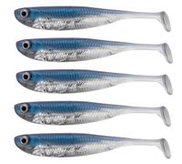 QualyQualy Leurres Souples de Pêche Shad Leurre Souple de Pêche en Silicone Leurre Peche pour Brochet Truite Perche 7cm-8cm-10cm-12,5cm