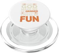 Quand Dieu m'a créé, il a souri et a Dit Que ce Serait Amusant et Sarcastique PopSockets PopGrip pour MagSafe