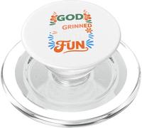 Quand Dieu m'a créé, il a souri et a Dit Que ce Serait Amusant et Sarcastique PopSockets PopGrip pour MagSafe