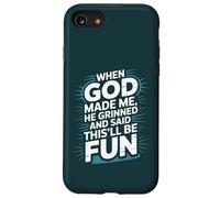 Quand Dieu m'a créé, il a souri et a Dit Que ce Serait Une Bible Amusante Coque pour iPhone SE (2020) / 7/8