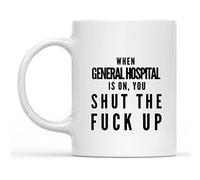 Quand General Hospital Passe À La Télé, Ferme Ta Gueule. Tasse À Café Porcelaine Tasses Pratiques Tasse 330Ml Pour Collègue Thé Homme