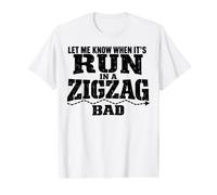 Quand il Court en Zigzag, Mauvaise Humeur T-Shirt Graphique avec Valeur