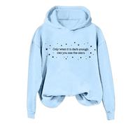 Quand il fait assez sombre, vous pouvez voir le sweat à capuche ? Unisexe Drôle « Pouvez-vous voir le pull à capuche ? » Pull Femme Douillet, bleu clair, S