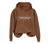 Quand il fait assez sombre, vous pouvez voir le sweat à capuche ? Unisexe Drôle « Pouvez-vous voir le pull à capuche ? » Sweat à capuche moelleux, marron, M