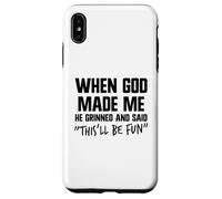 Quand il m'a Fait Sourire, Dieu a Dit Que ce Serait Amusant, Jésus Coque pour iPhone XS Max