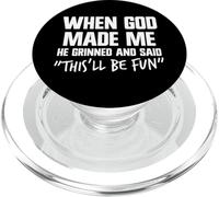 Quand il m'a Fait Sourire, Dieu a Dit Que ce Serait Amusant, Jésus PopSockets PopGrip pour MagSafe