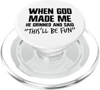 Quand il m'a Fait Sourire, Dieu a Dit Que ce Serait Amusant, Jésus PopSockets PopGrip pour MagSafe