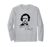Quand IL PLEUT, IL Pose Un MÈME DE Lecture DRÔLE D'EDGAR Allan POE Manche Longue