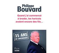 Quand j'ai commencé à broder, les haricots avaient encore des fils...