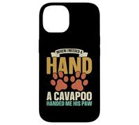Quand j'ai eu besoin d'un coup de main, un cavapoo m'a donné sa patte, un amoureux des chiens Coque pour iPhone 14