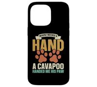 Quand j'ai eu besoin d'un coup de main, un cavapoo m'a donné sa patte, un amoureux des chiens Coque pour iPhone 14 Pro Max