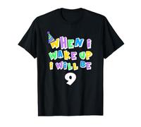 Quand Je me réveillerai, j'aurai 9 Ans T-Shirt Graphique avec Valeur