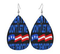 Quand je mourrai, ne me laissez pas voter démocrate. Boucles d'oreilles en cuir, accessoire de mode, parfaites pour les fêtes, les vacances et le quotidien.