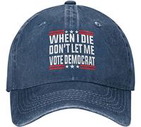 Quand Je Mourrai, Ne Me Laissez Pas Voter Démocrate Casquette De Camionneur Respirant Casquettes Sport Vintage Sunhat pour Golf Homme Été