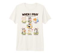 Quand Je Prie Chatons Verset Biblique Chrétien Prière De T-Shirt Haut de Gamme