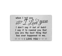 Quand je te dis que je t'aime Cadeaux pour lui Hommes Mini Love Note Card Hap